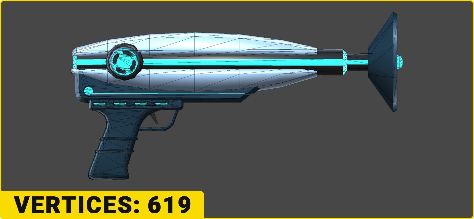 Toon SciFi Guns Bundle - 47 Low Poly Guns Low-poly 3D model_40