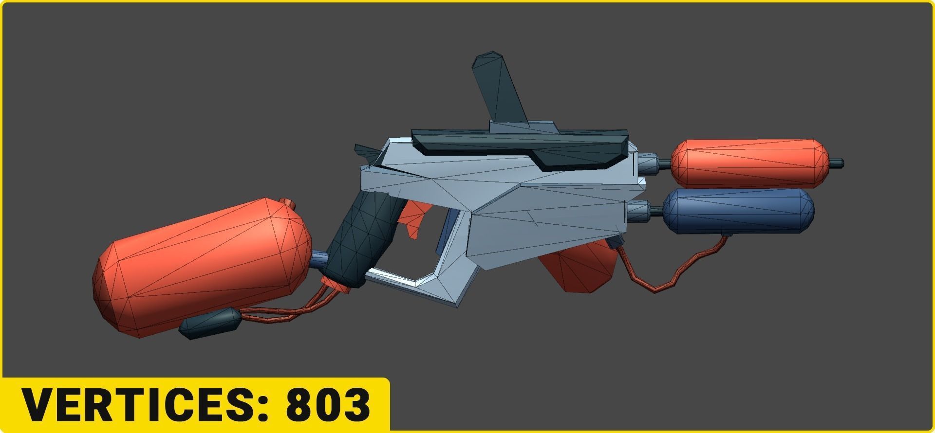 Toon SciFi Guns Bundle - 47 Low Poly Guns Low-poly 3D model_18