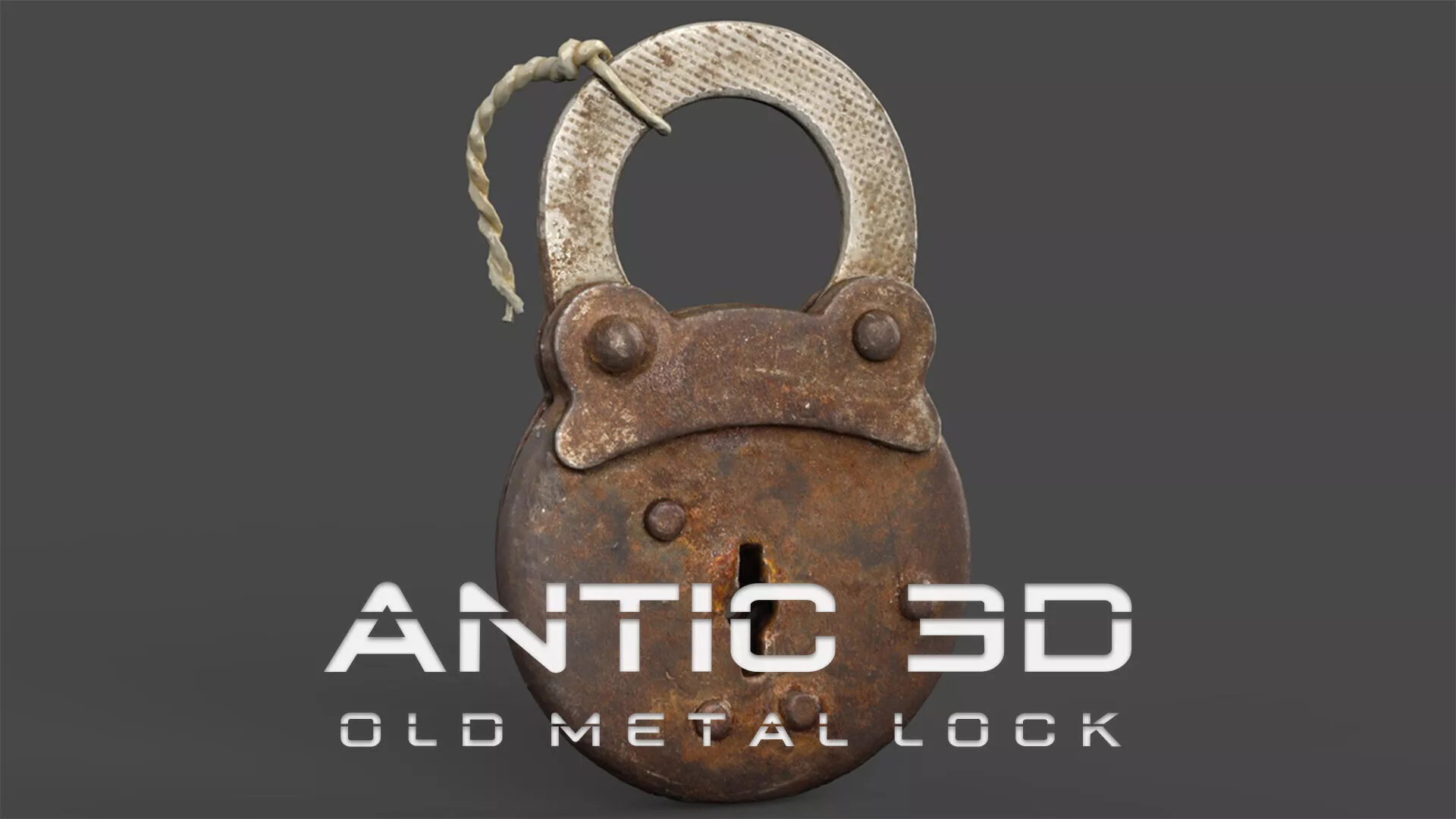 Old metal Lock Low-poly 3D model