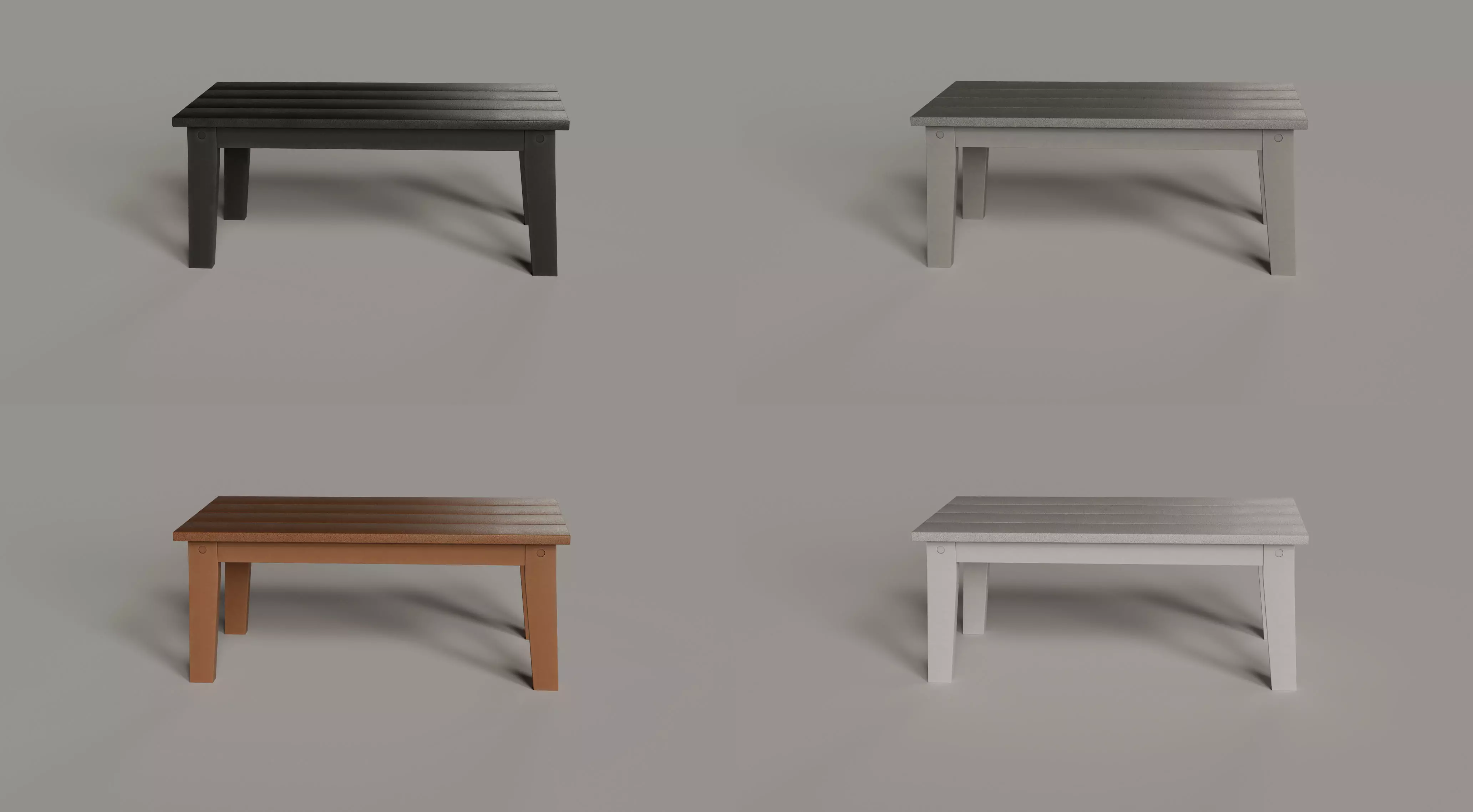 Lakeside Dining Coffee Table - 4 COLORS Low-poly 3D model