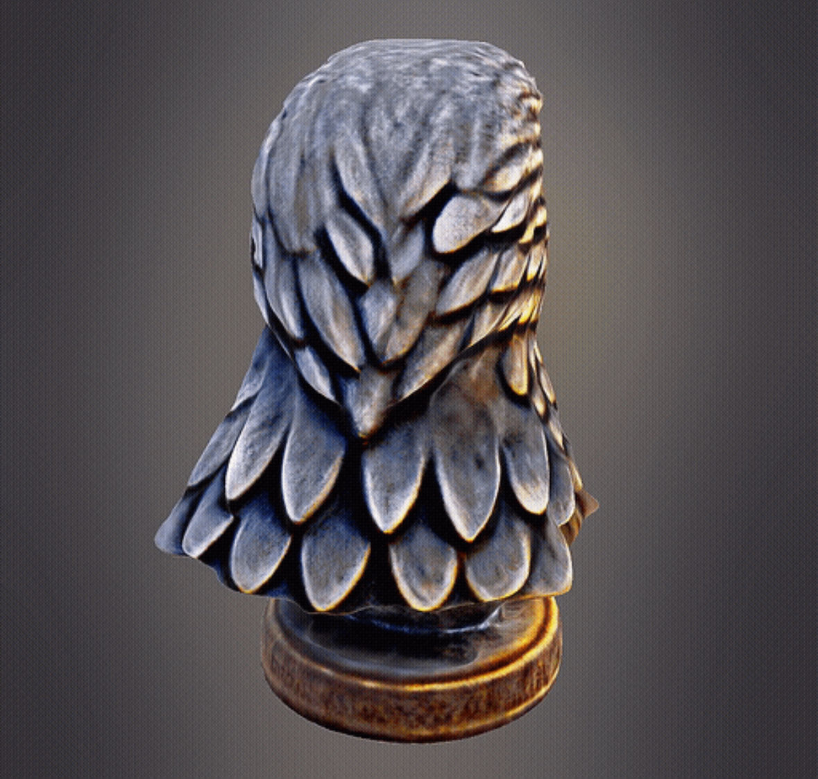 Eagle Bust Realistic 3D print model_9