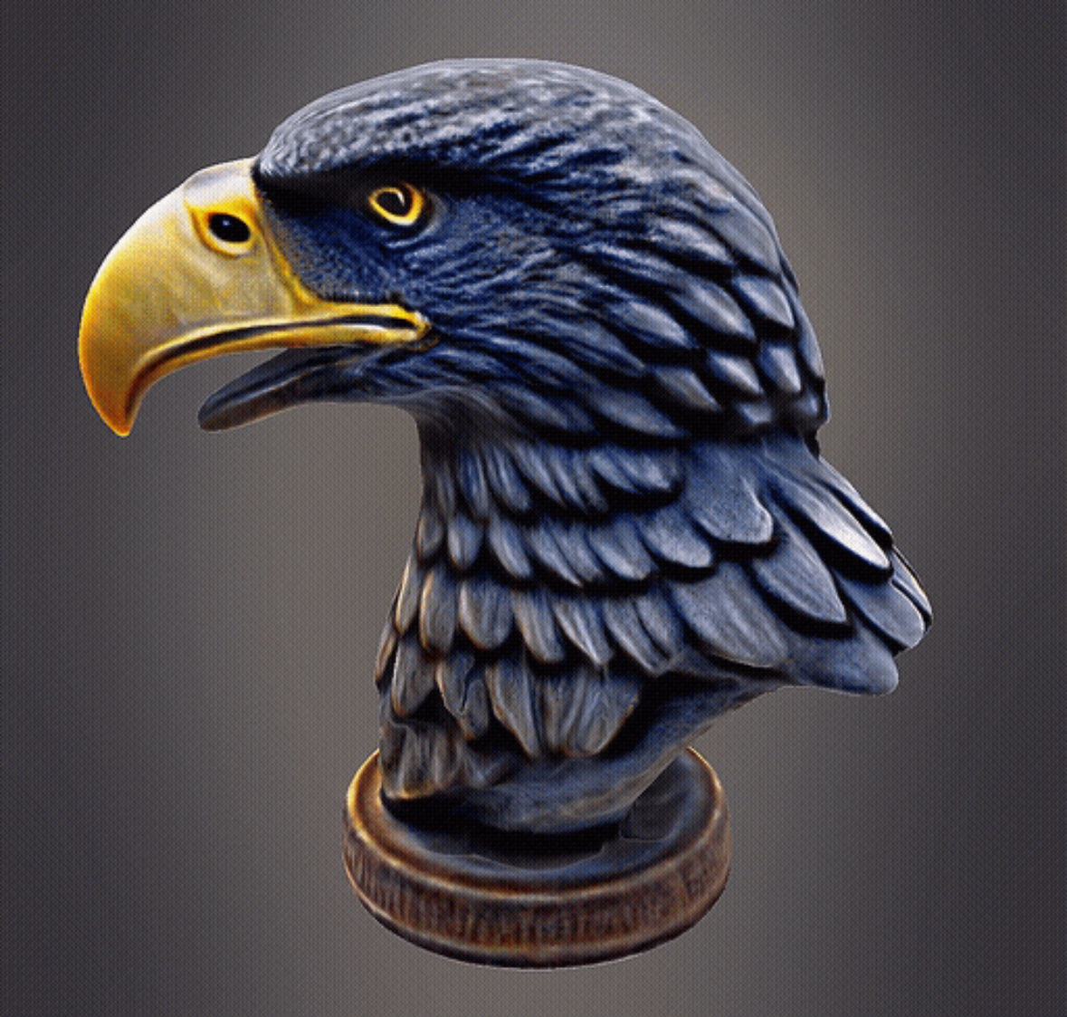 Eagle Bust Realistic 3D print model_1