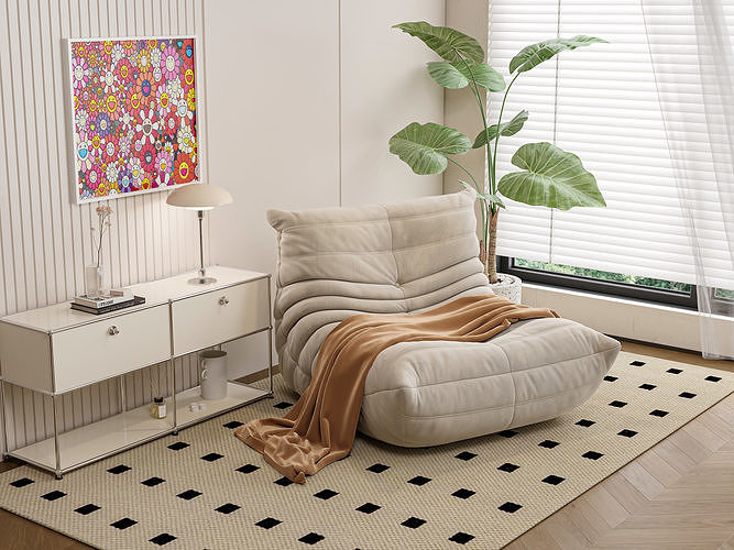 sofa scene 003 3D model