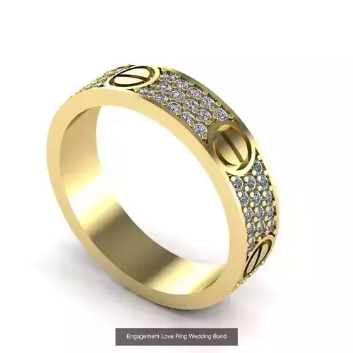 Engagement Love Rings Pack   3D Model Collection