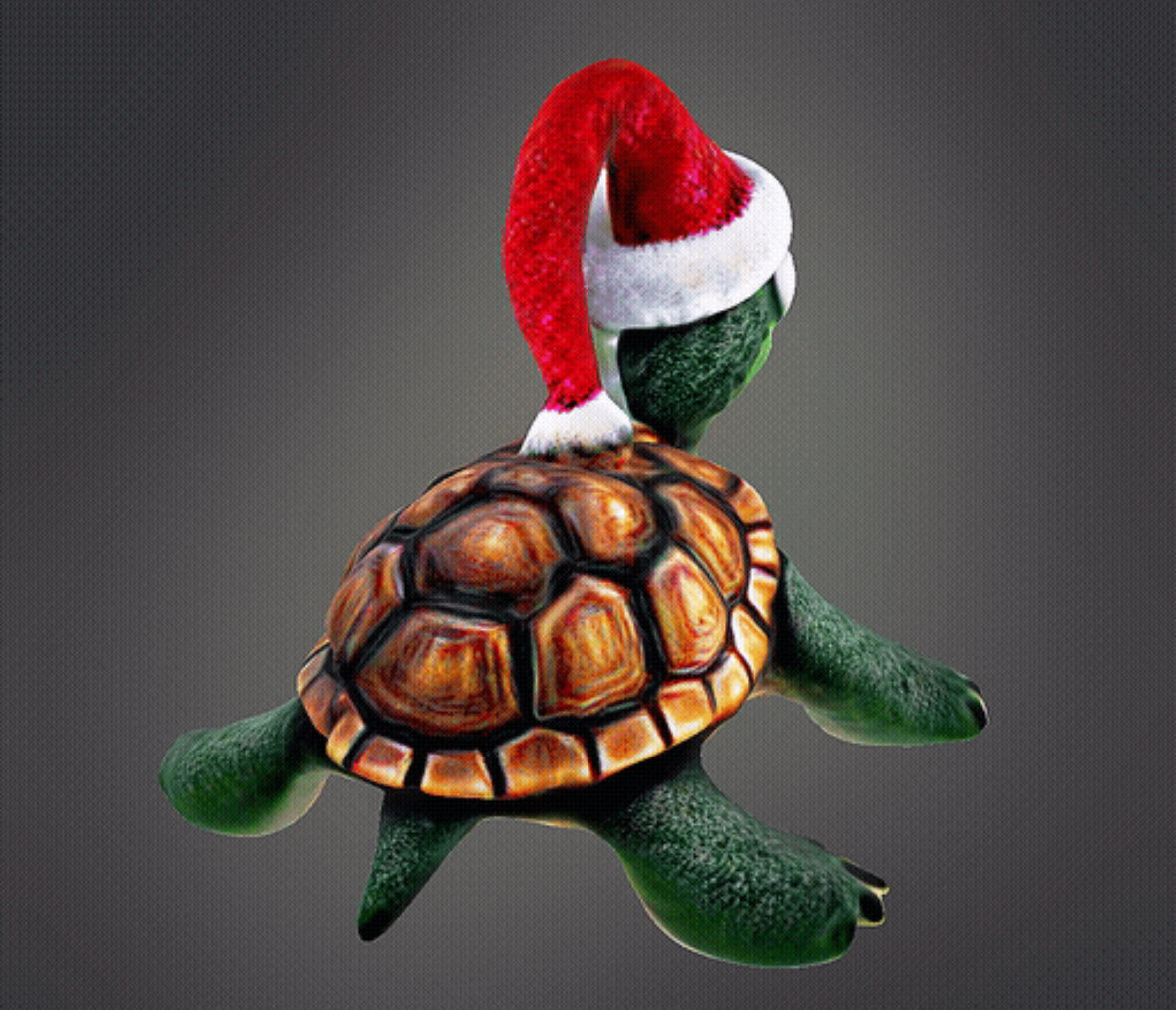 Santa Turtle 3D print model_3