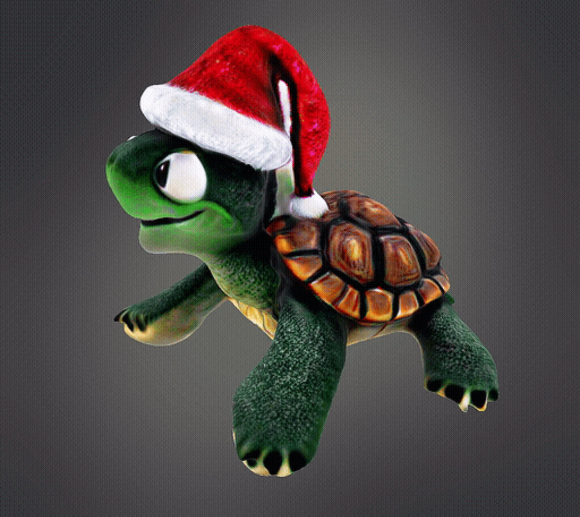 Santa Turtle 3D print model_6