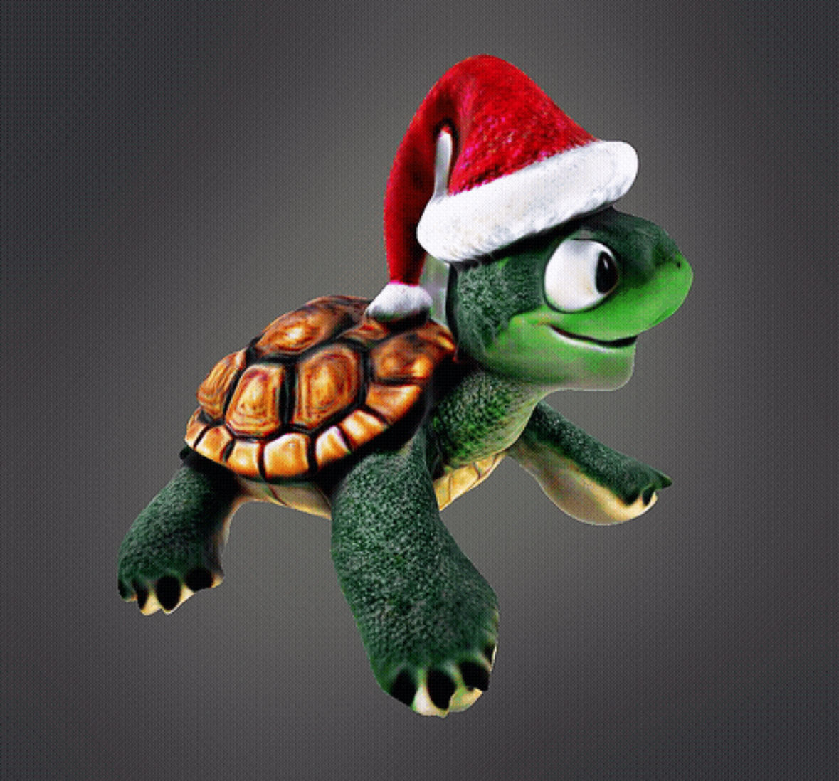 Santa Turtle 3D print model_1