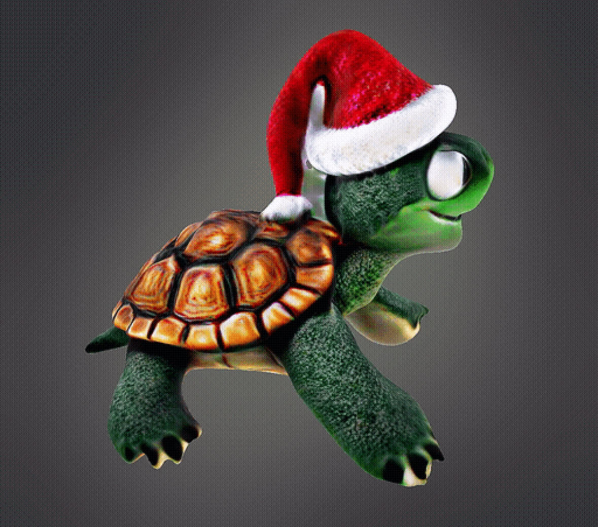 Santa Turtle 3D print model_4