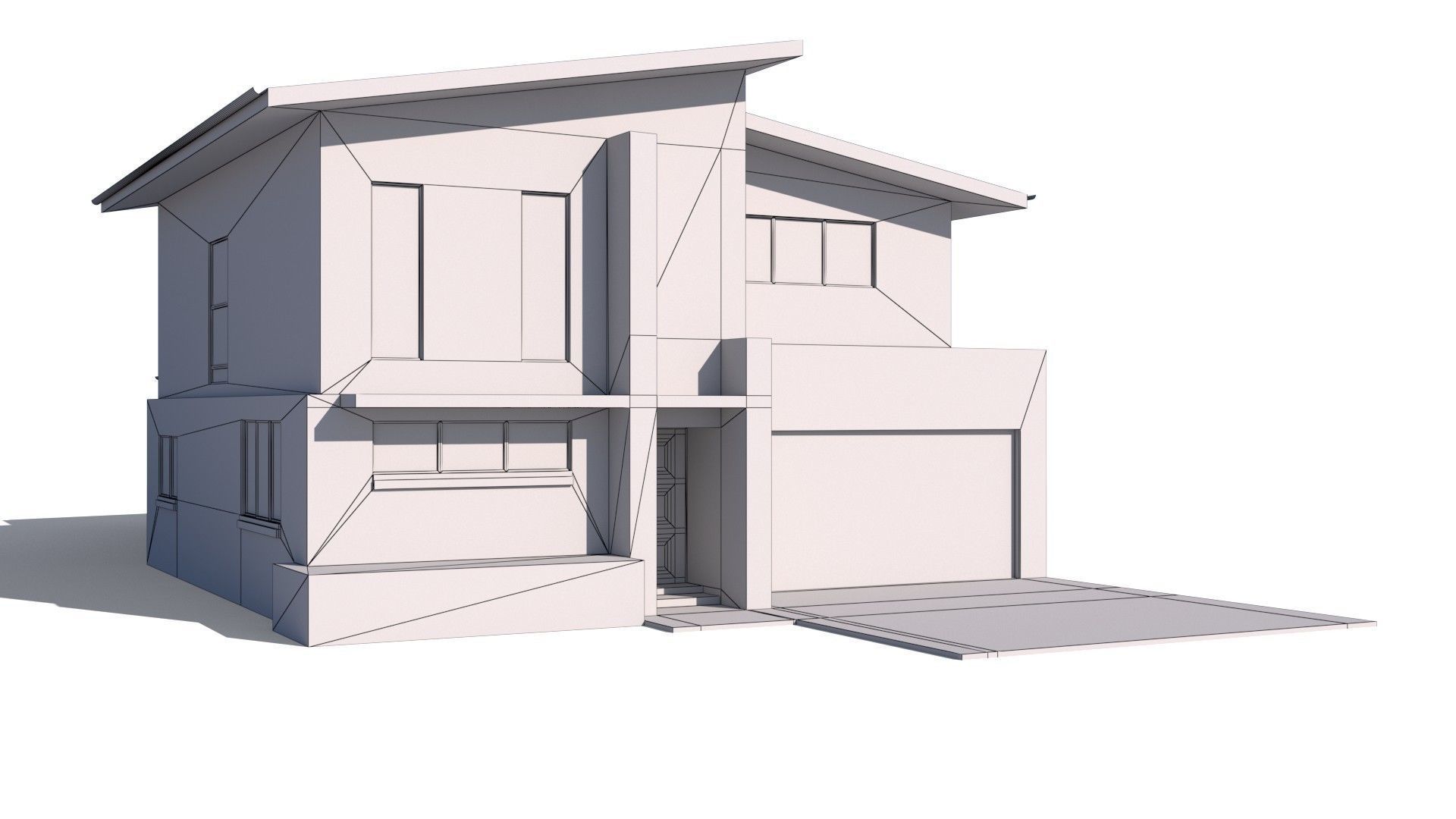 Australian Houses Modular Pack A Low-poly 3D model_26