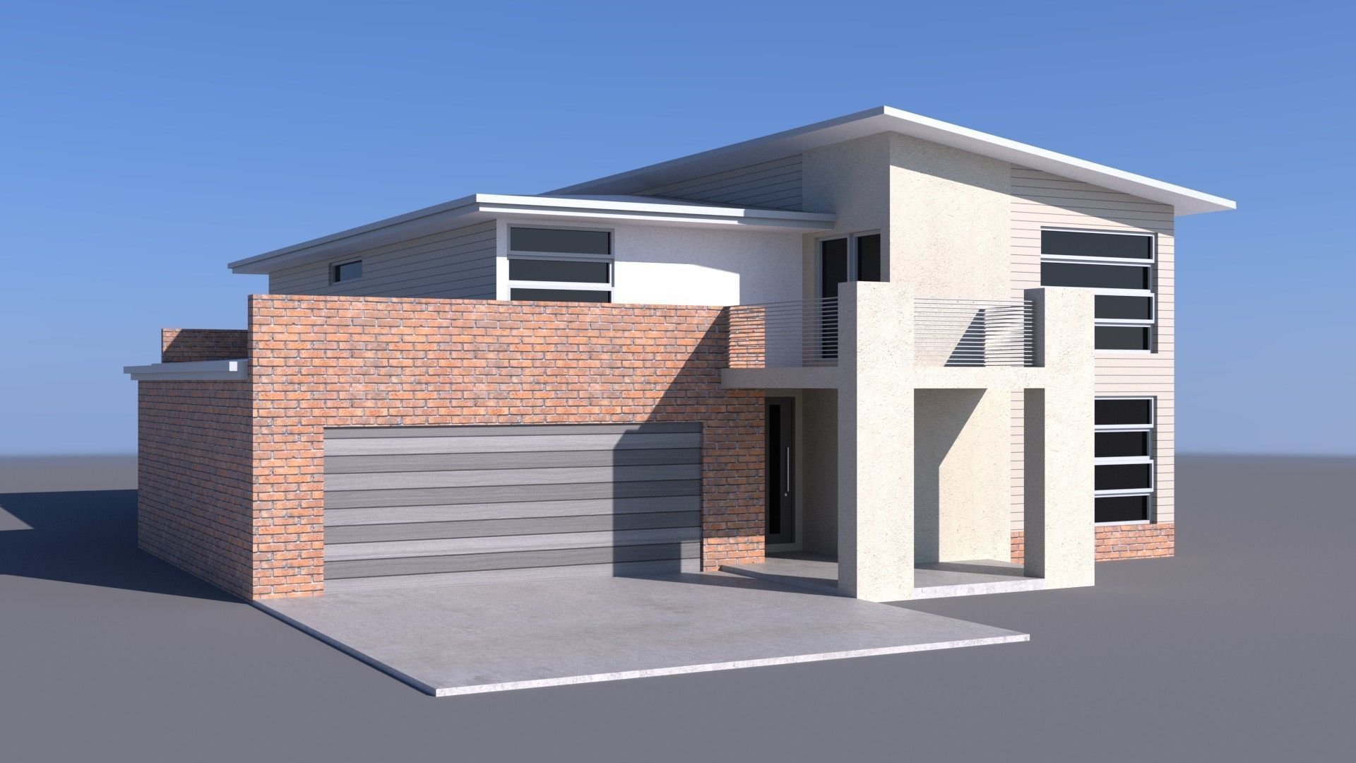 Australian Houses Modular Pack A Low-poly 3D model_3
