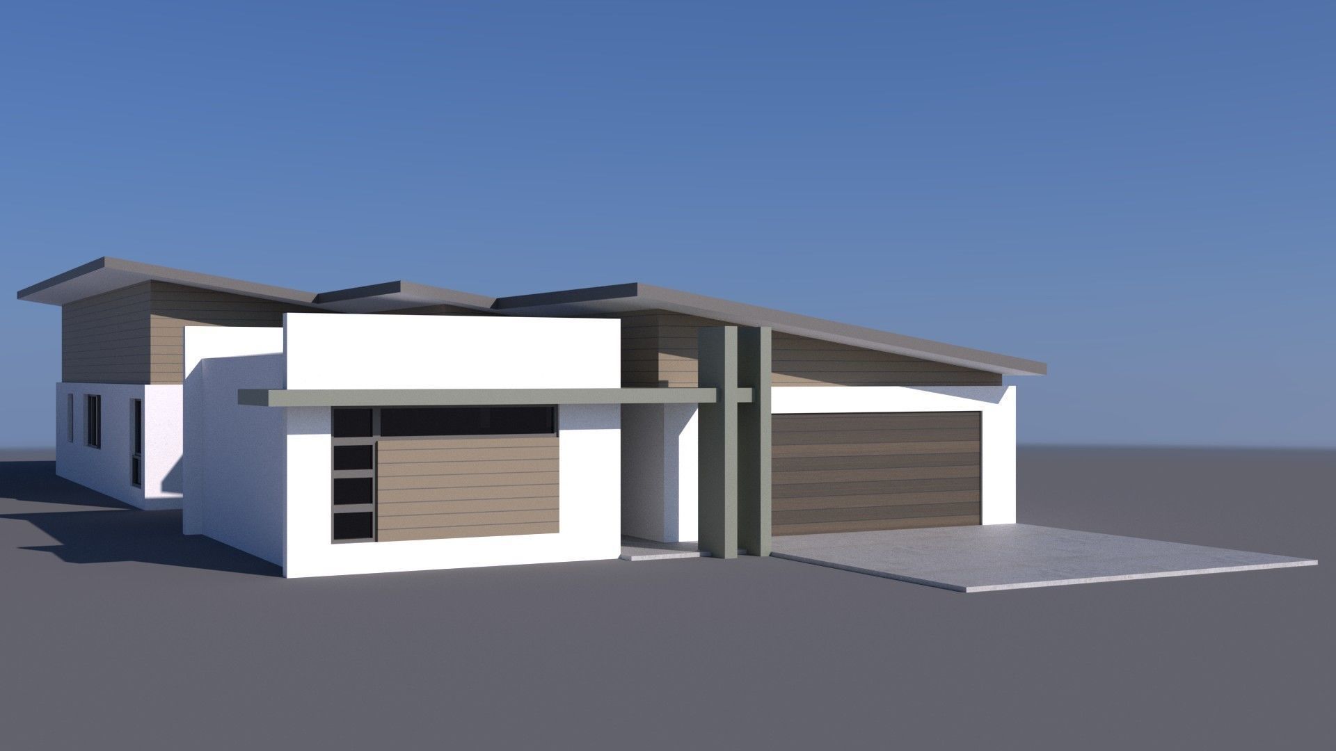 Australian Houses Modular Pack A Low-poly 3D model_1