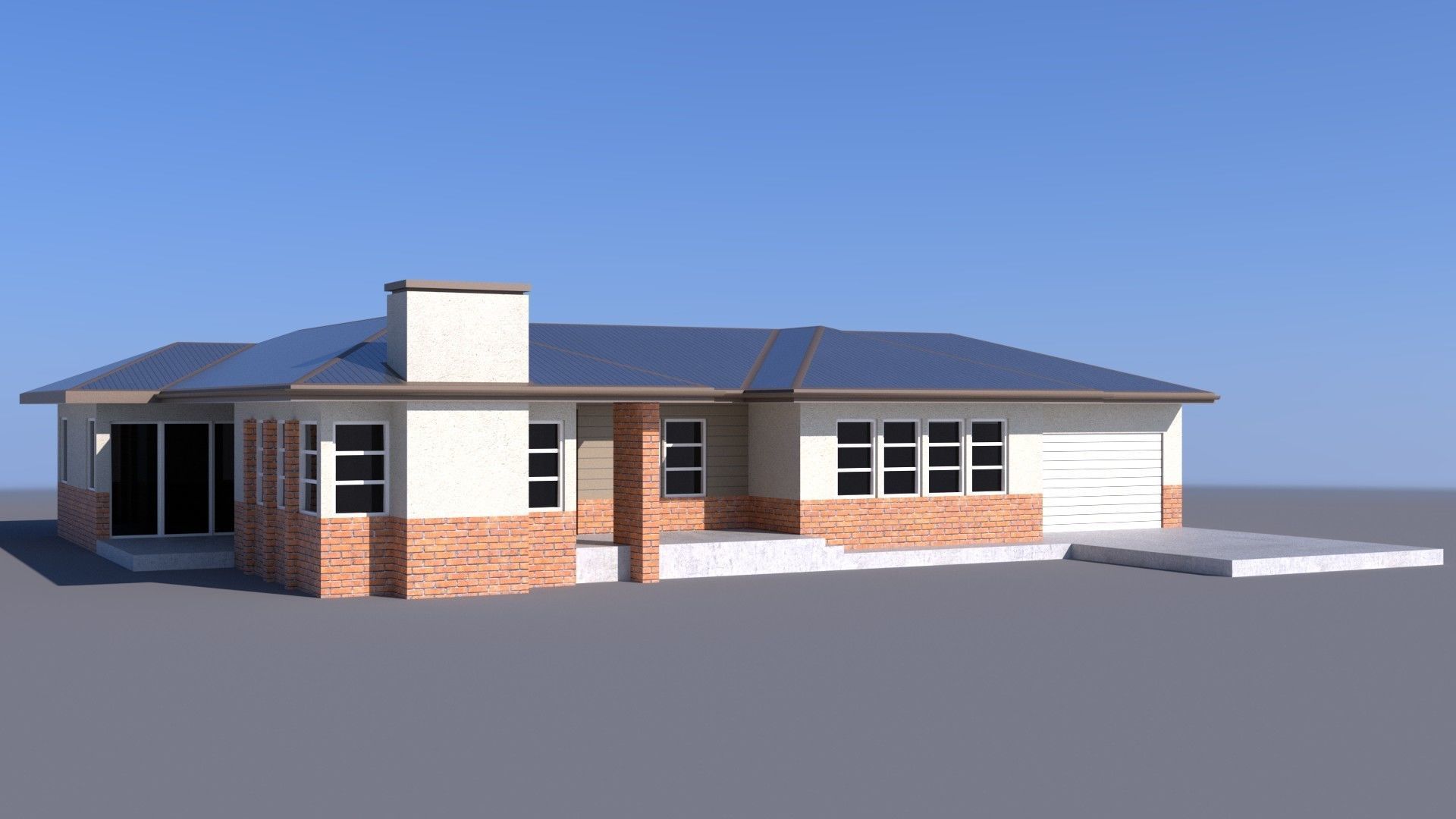 Australian Houses Modular Pack A Low-poly 3D model_9