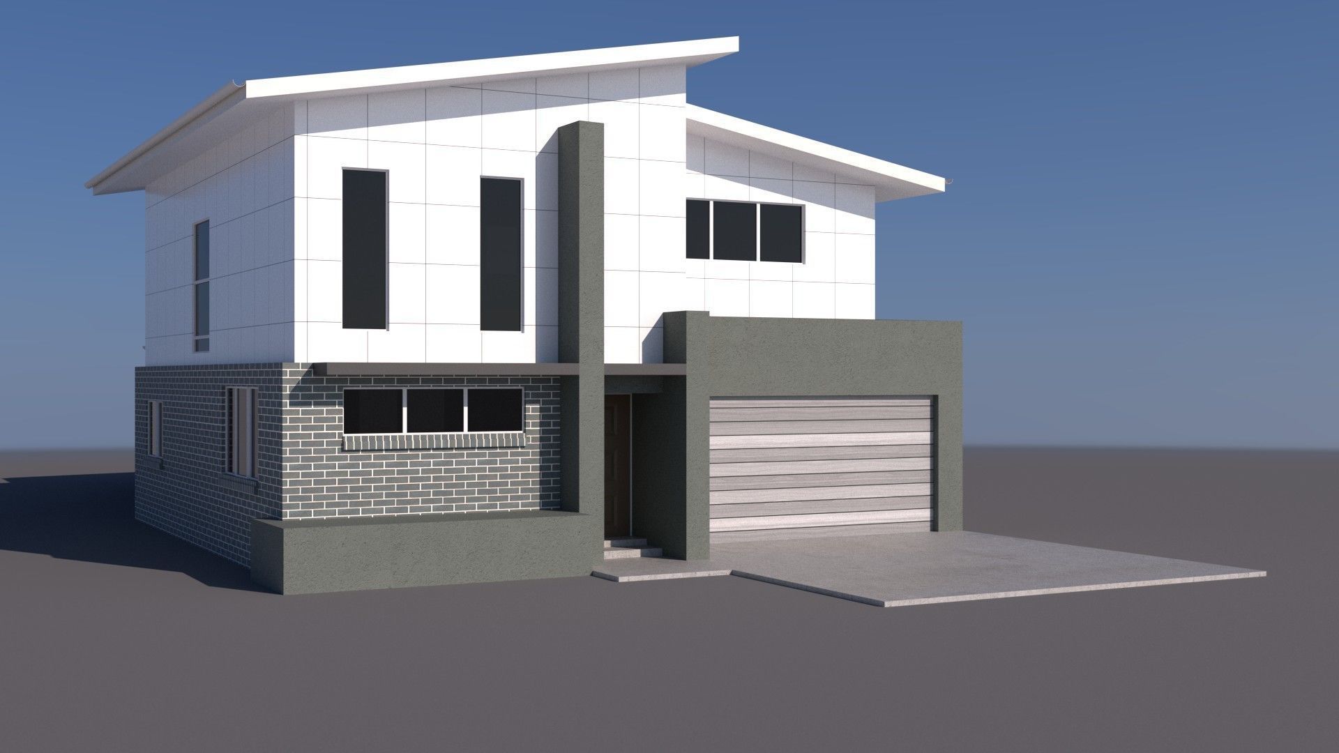 Australian Houses Modular Pack A Low-poly 3D model_5
