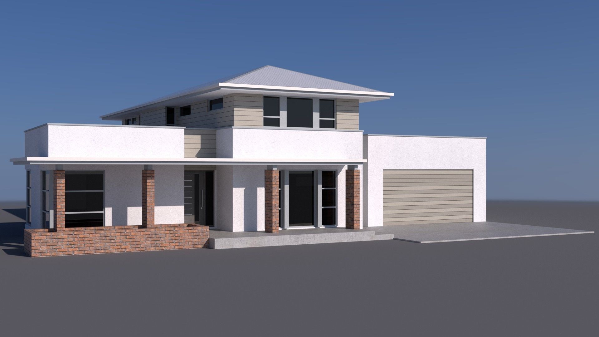 Australian Houses Modular Pack A Low-poly 3D model_7