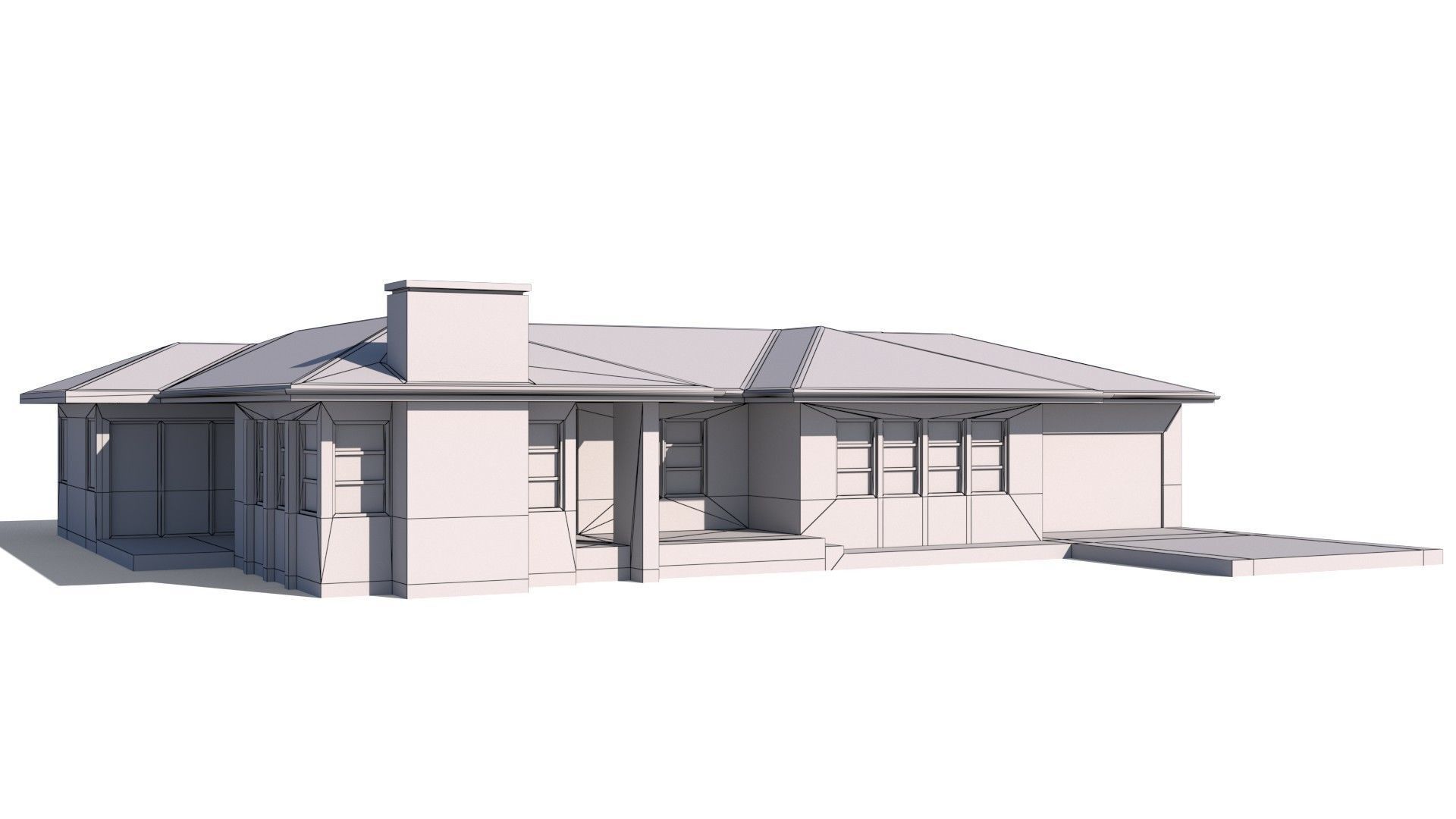 Australian Houses Modular Pack A Low-poly 3D model_22