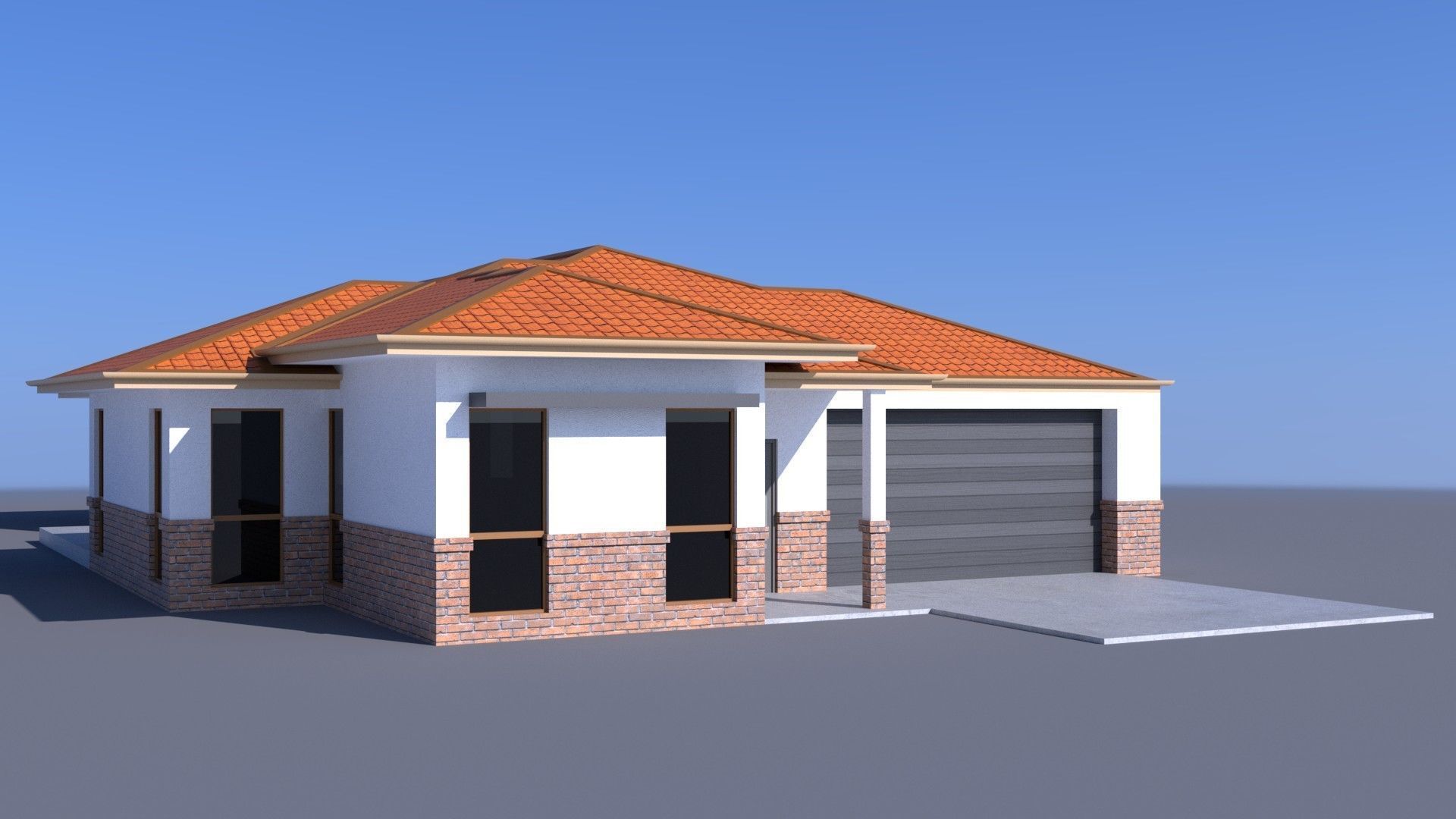 Australian Houses Modular Pack A Low-poly 3D model_2