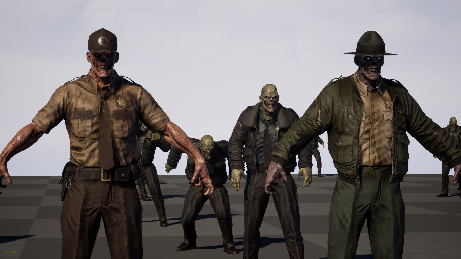 Zombie Sheriff Low-poly 3D model_42