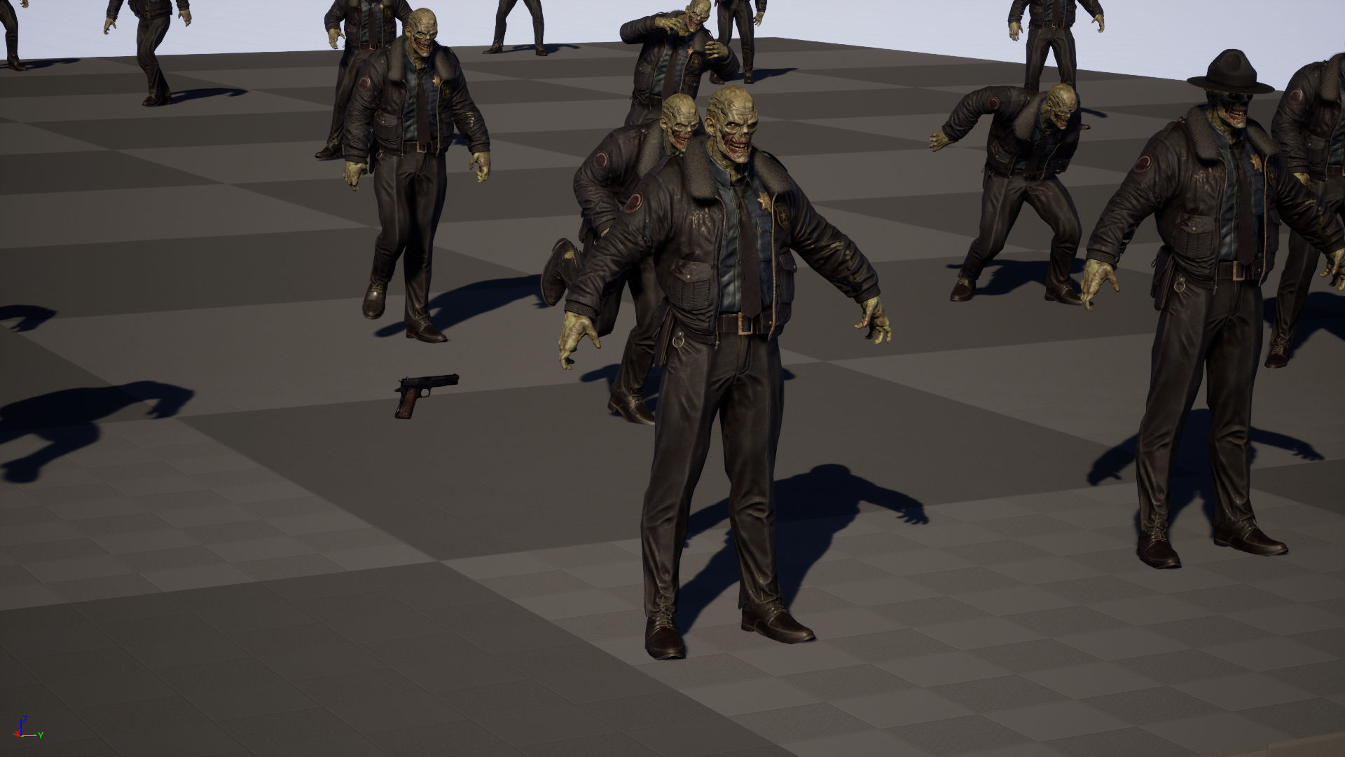 Zombie Sheriff Low-poly 3D model_45