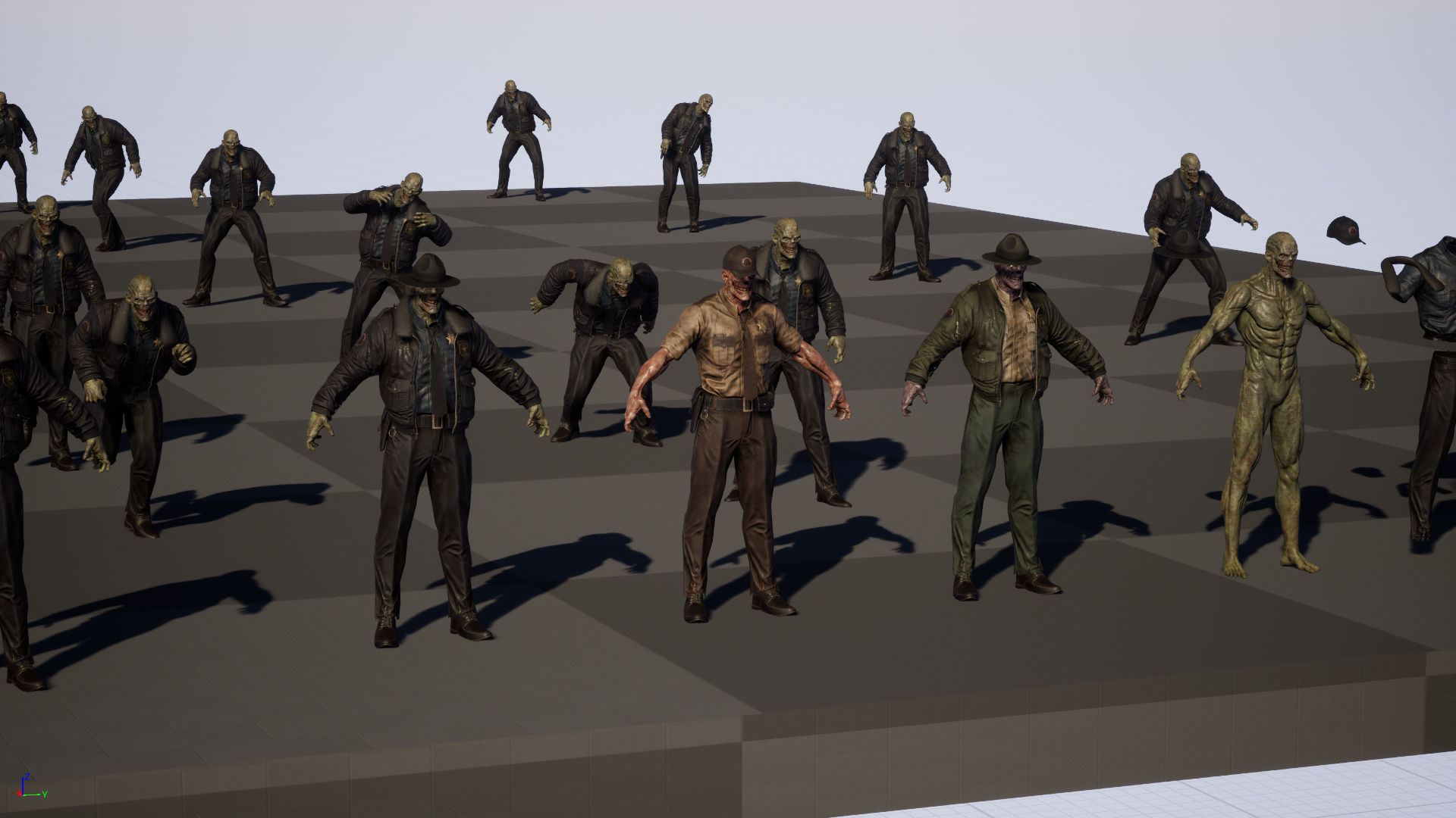 Zombie Sheriff Low-poly 3D model_43