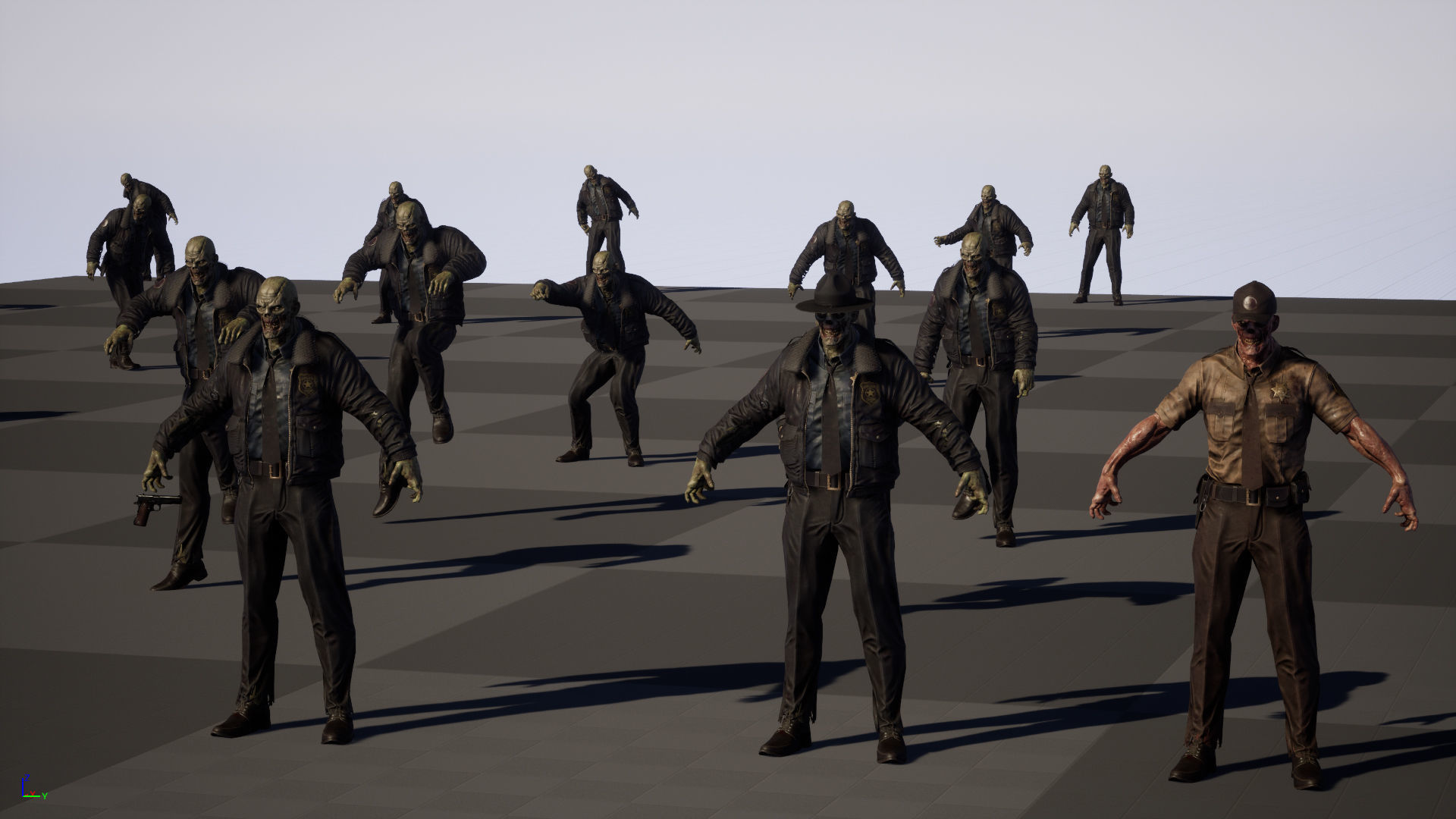 Zombie Sheriff Low-poly 3D model_41