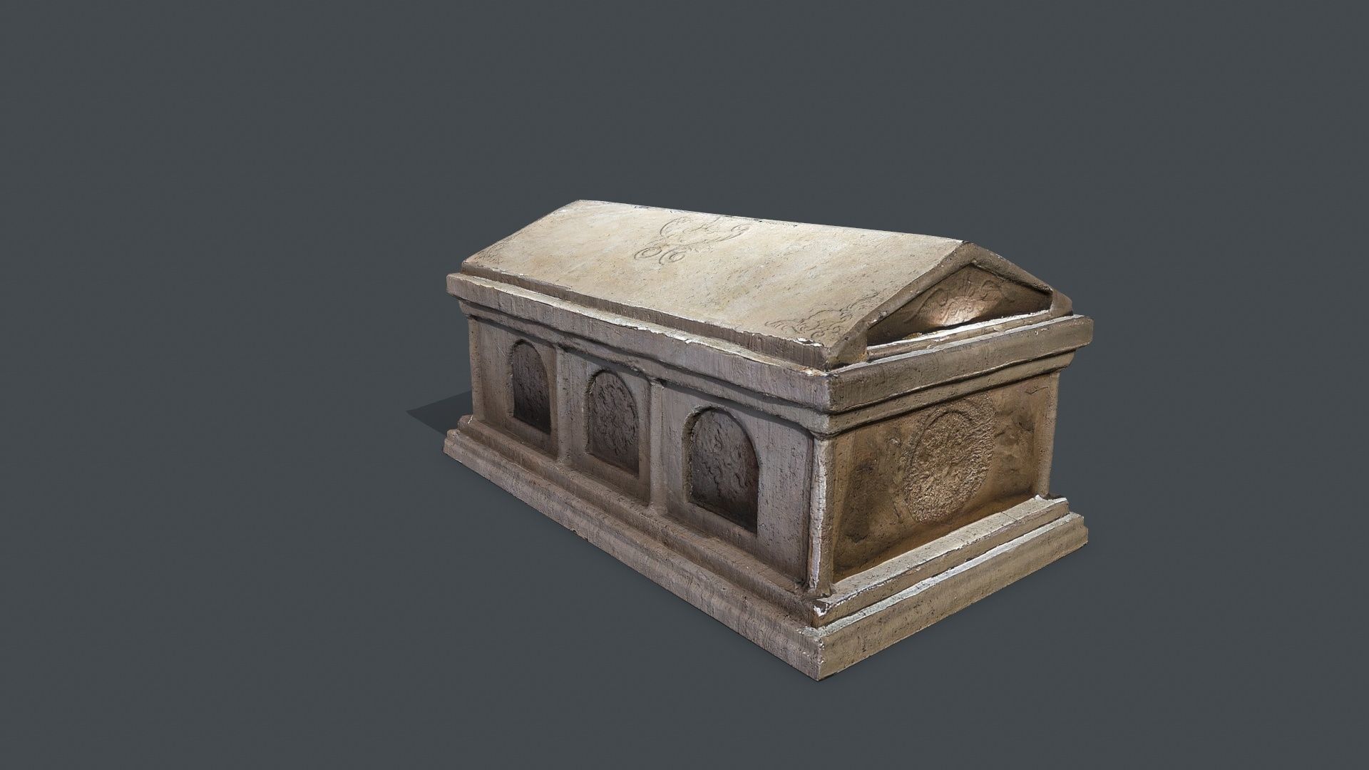 tomb 2 Low-poly 3D model_3