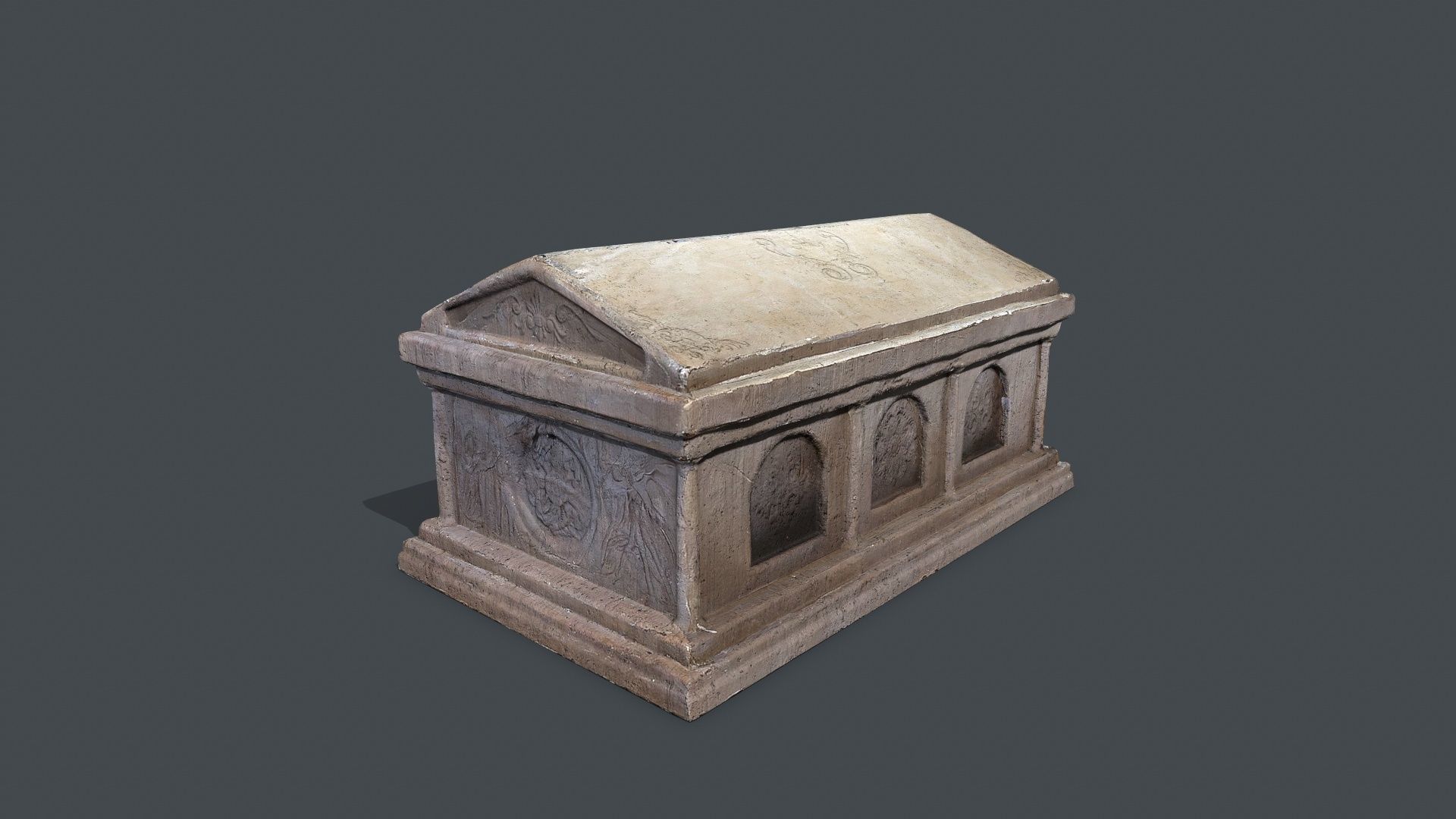 tomb 2 Low-poly 3D model_5