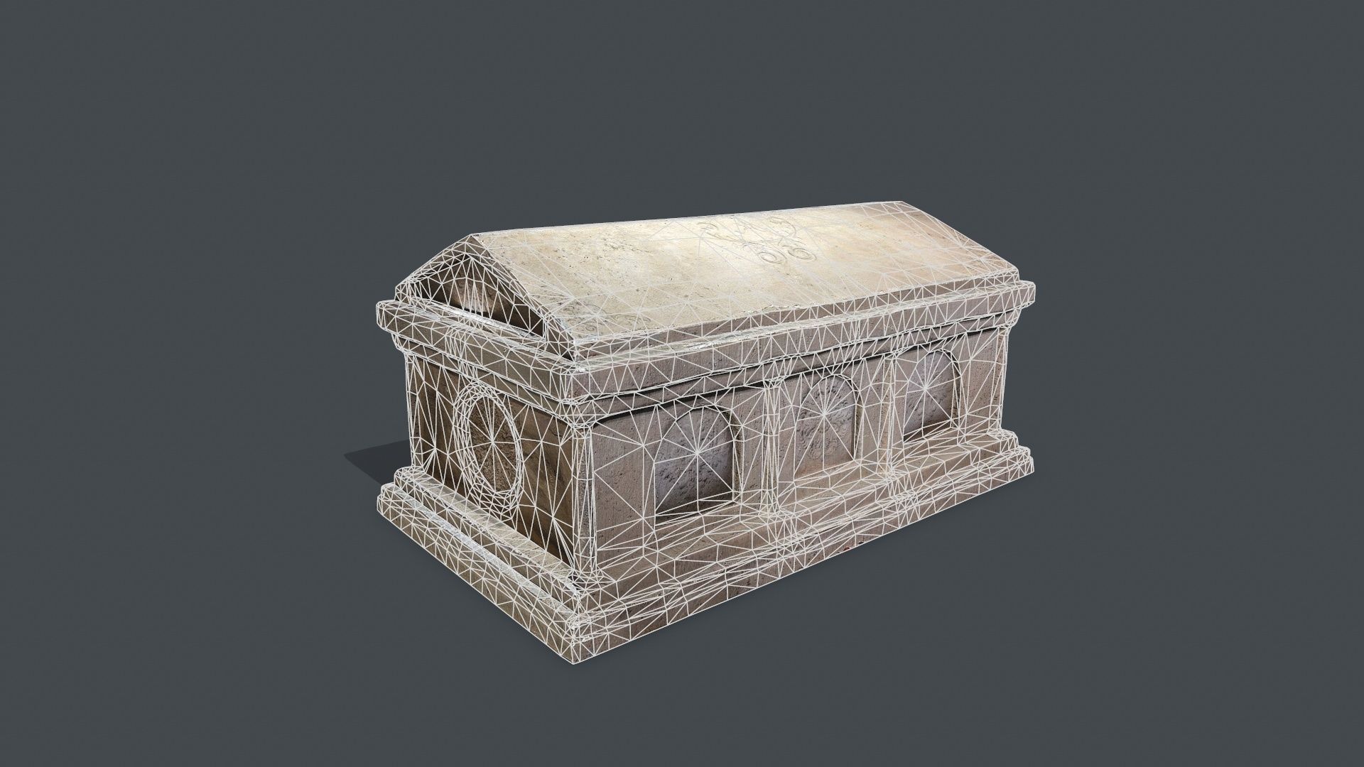tomb 2 Low-poly 3D model_10