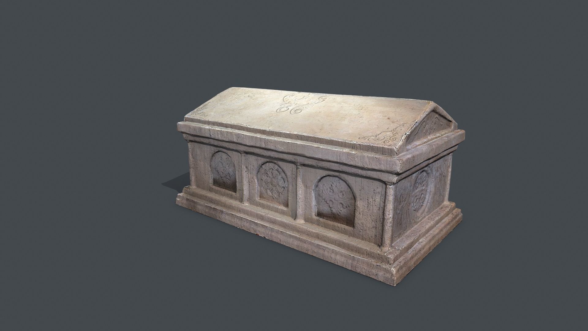 tomb 2 Low-poly 3D model_7