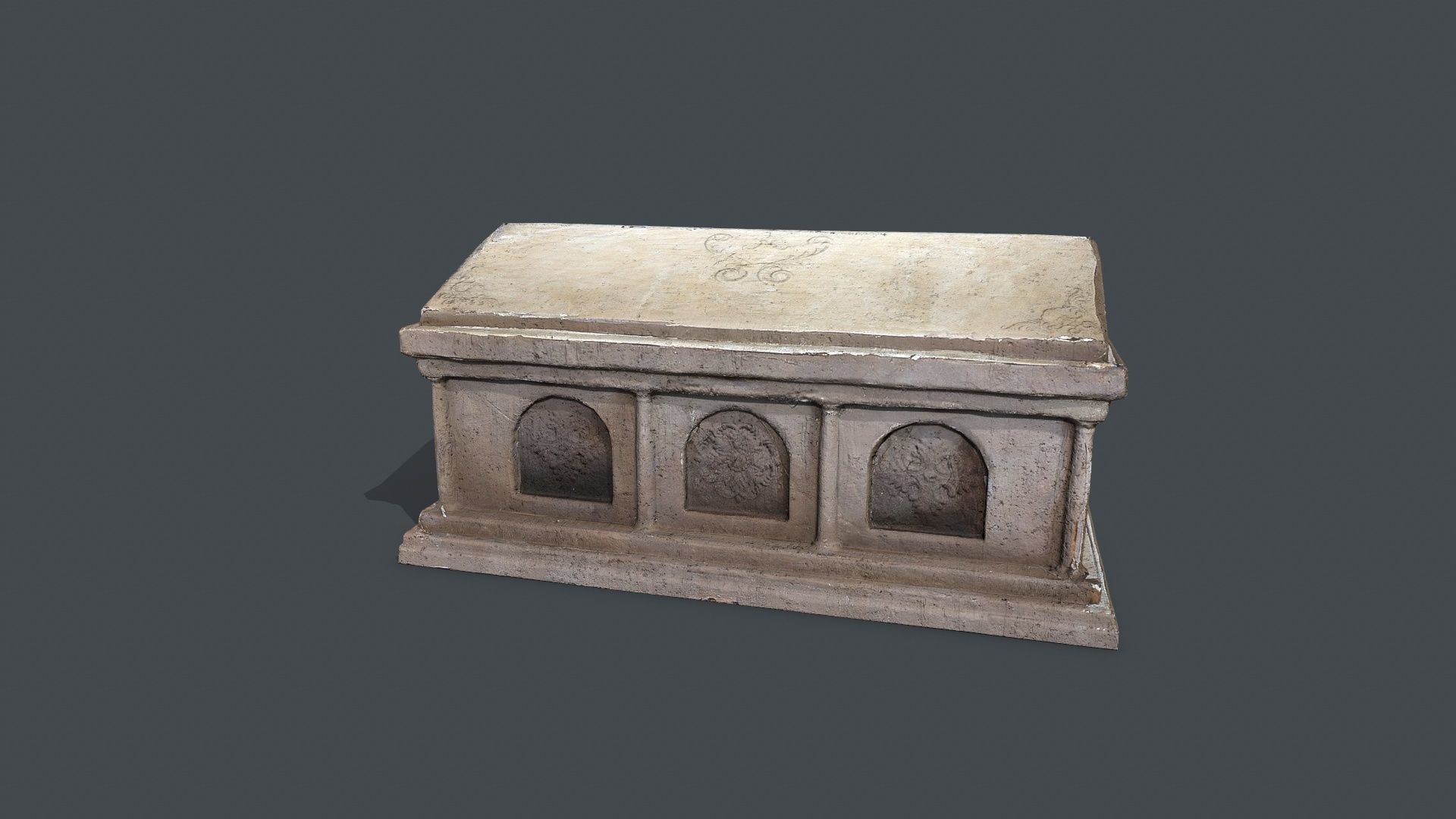 tomb 2 Low-poly 3D model_4