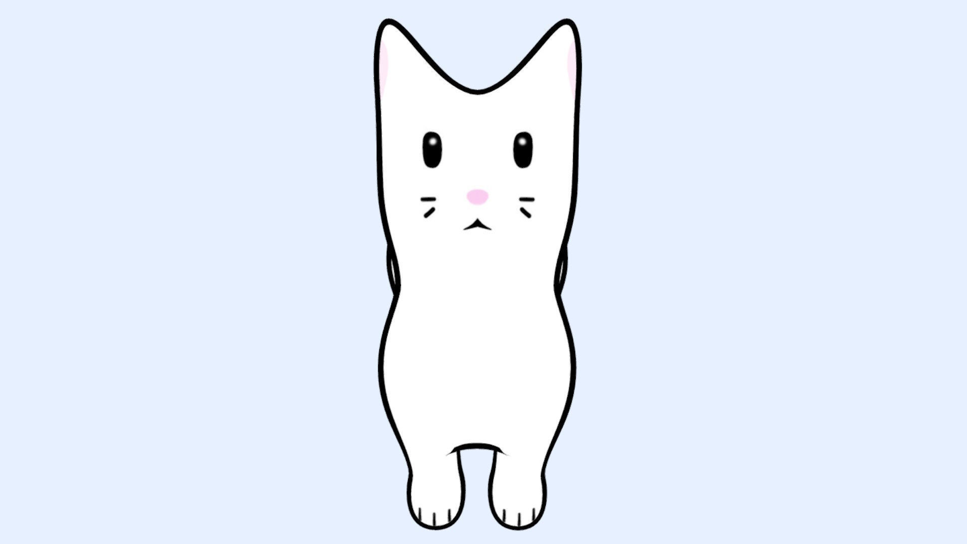 A Cat With A Toon Cell Shade Style 3D model_2