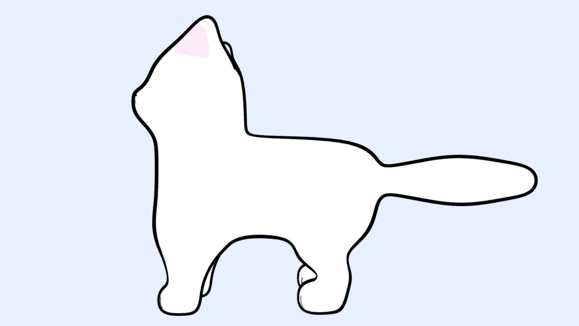 A Cat With A Toon Cell Shade Style 3D model_1