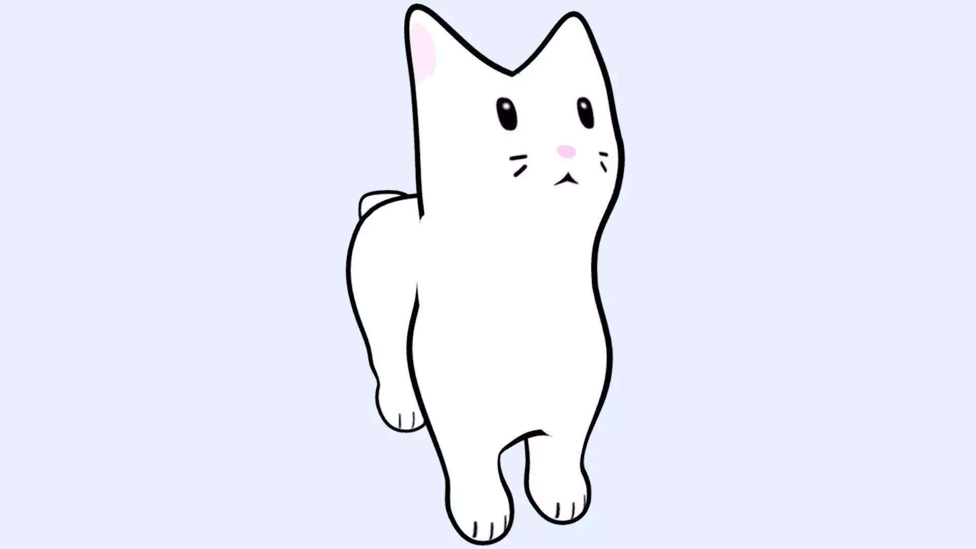 A Cat With A Toon Cell Shade Style 3D model_0