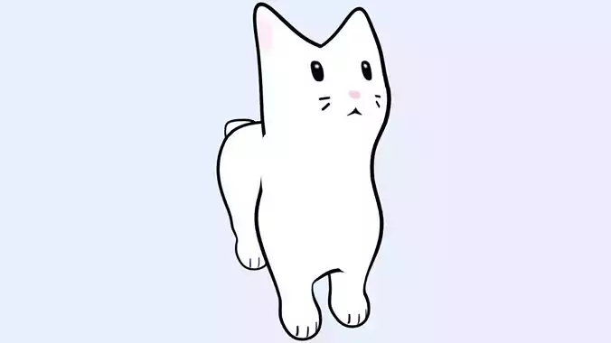 A Cat With A Toon Cell Shade Style