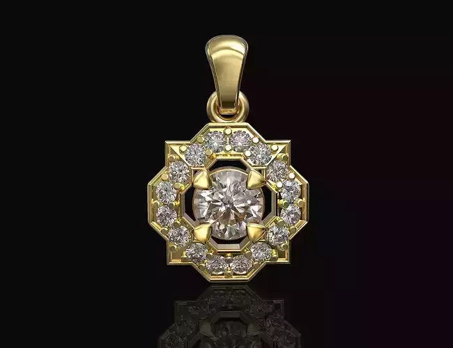 Fancy pendant with gems