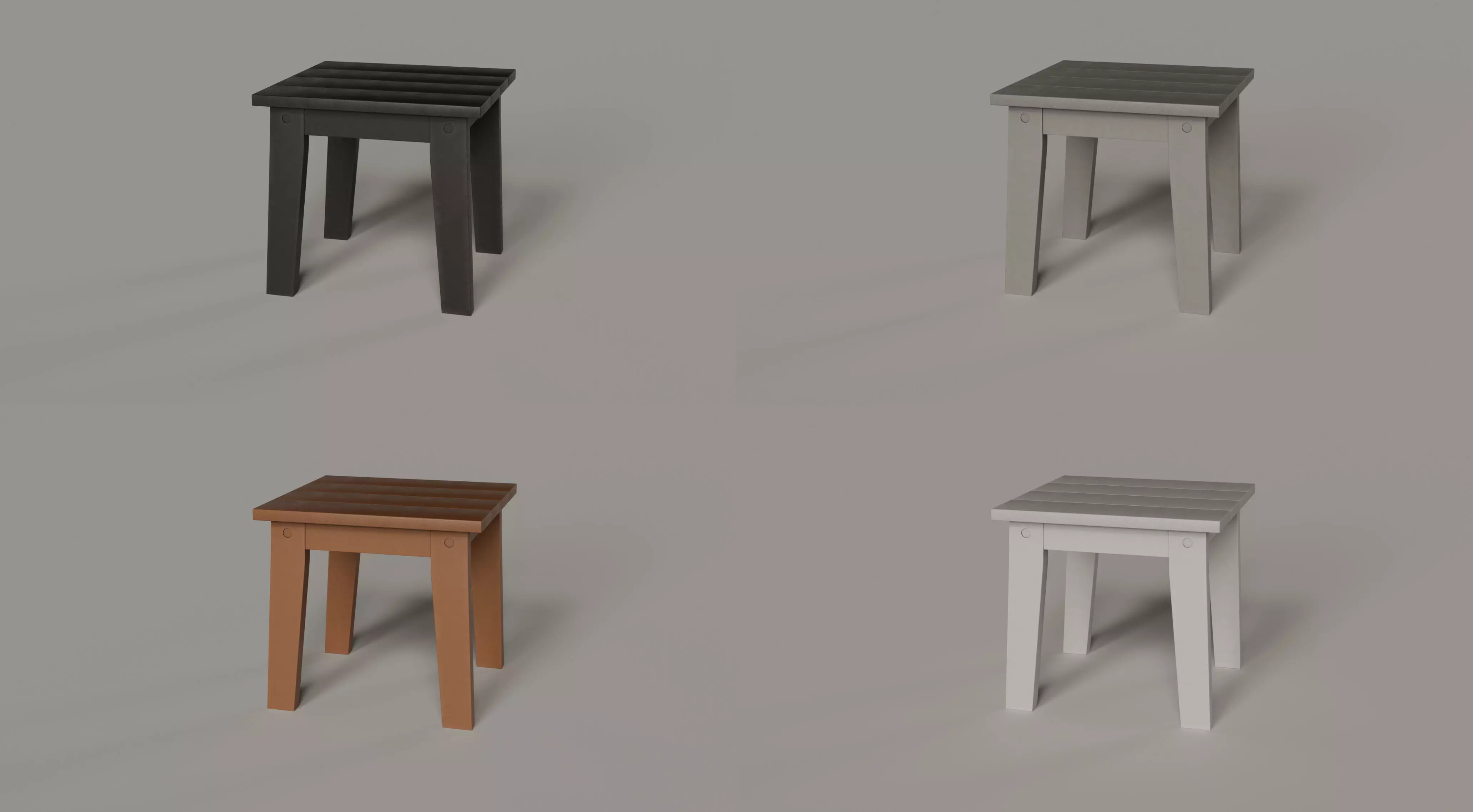 Lakeside Side End Table Low-poly 3D model
