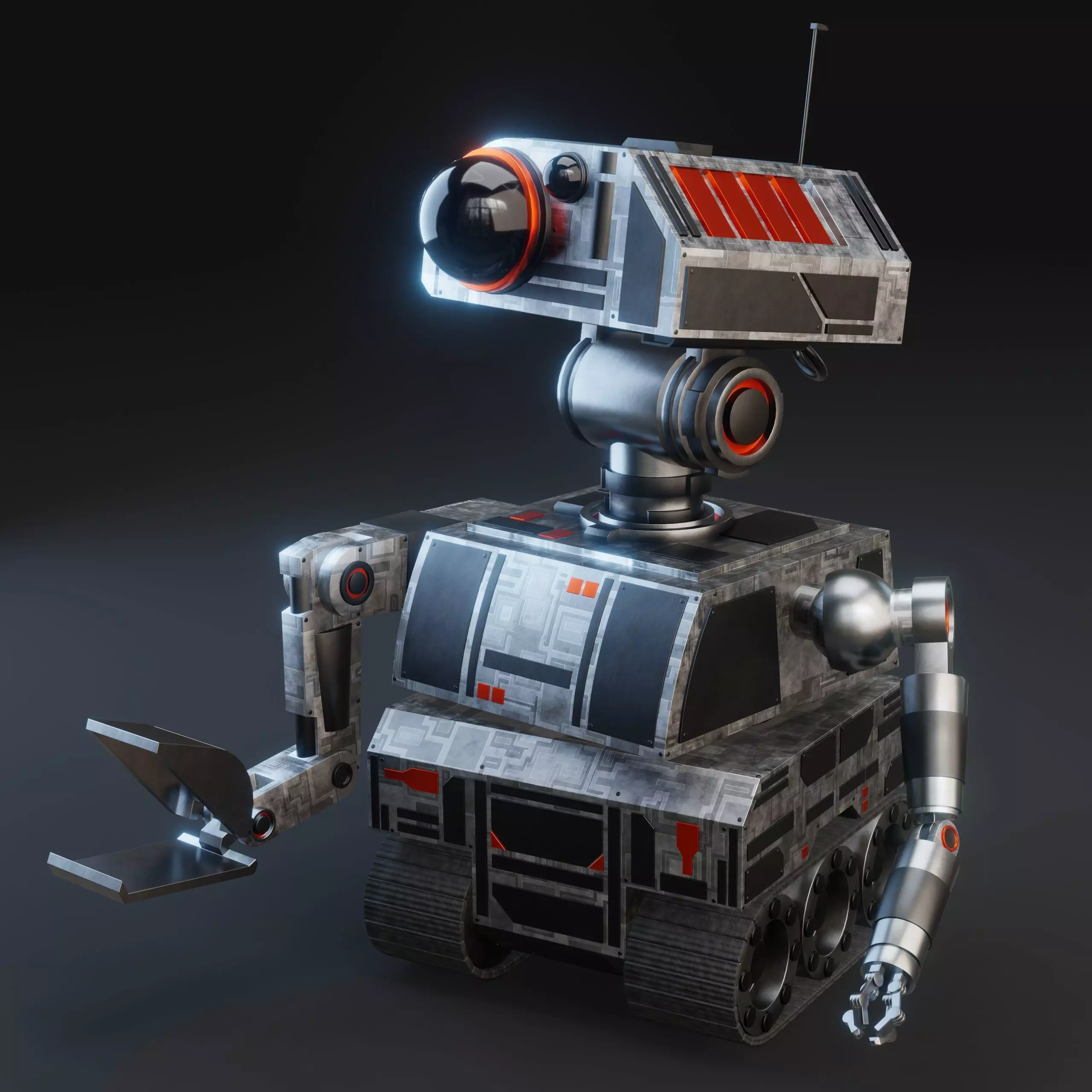 Sci-Fi Construction Robot 3D model_0