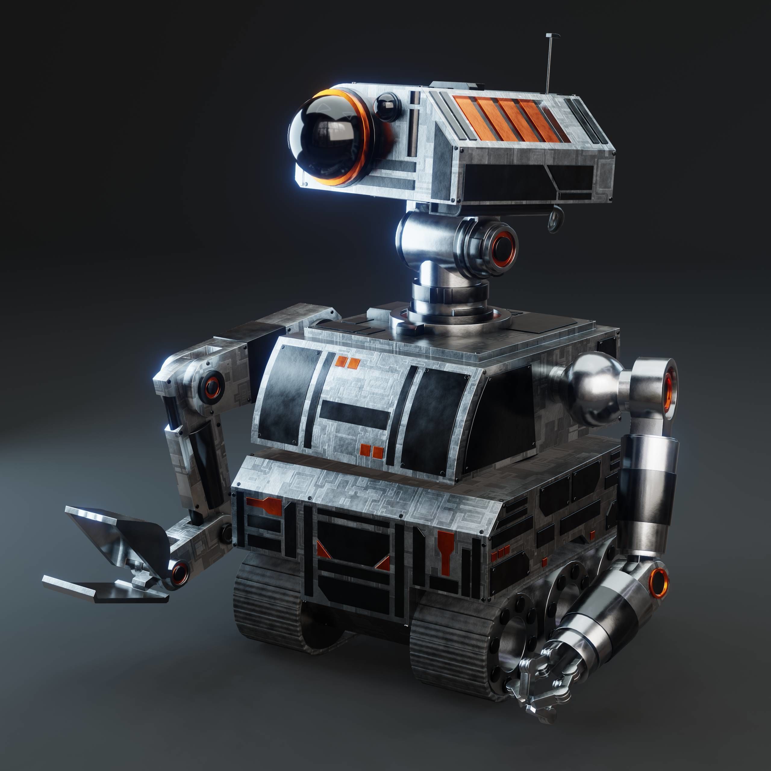 Sci-Fi Construction Robot 3D model_4