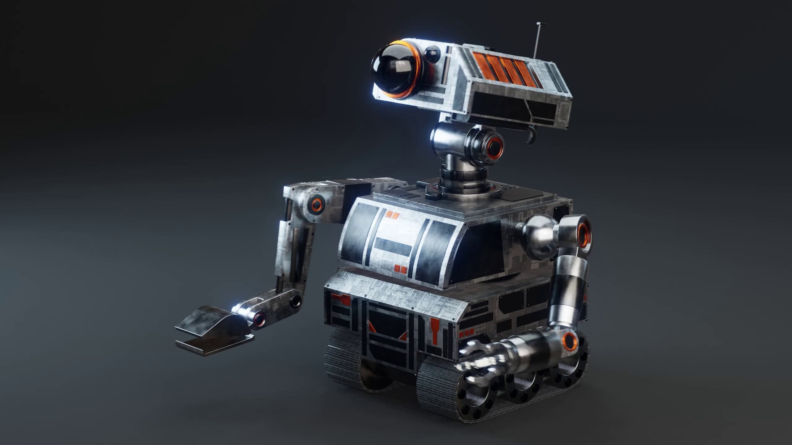 Sci-Fi Construction Robot 3D model_5