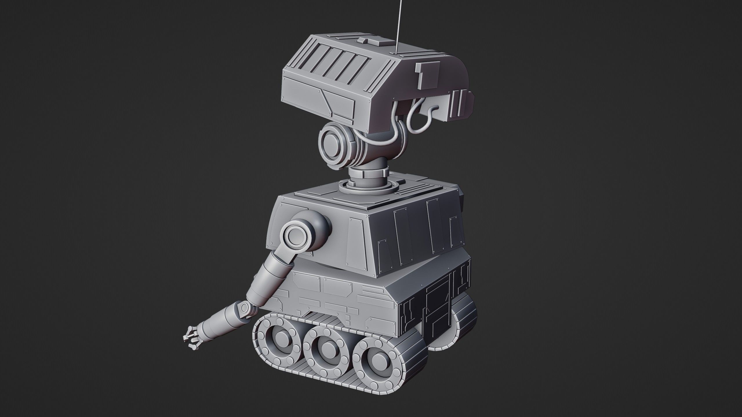 Sci-Fi Construction Robot 3D model_16