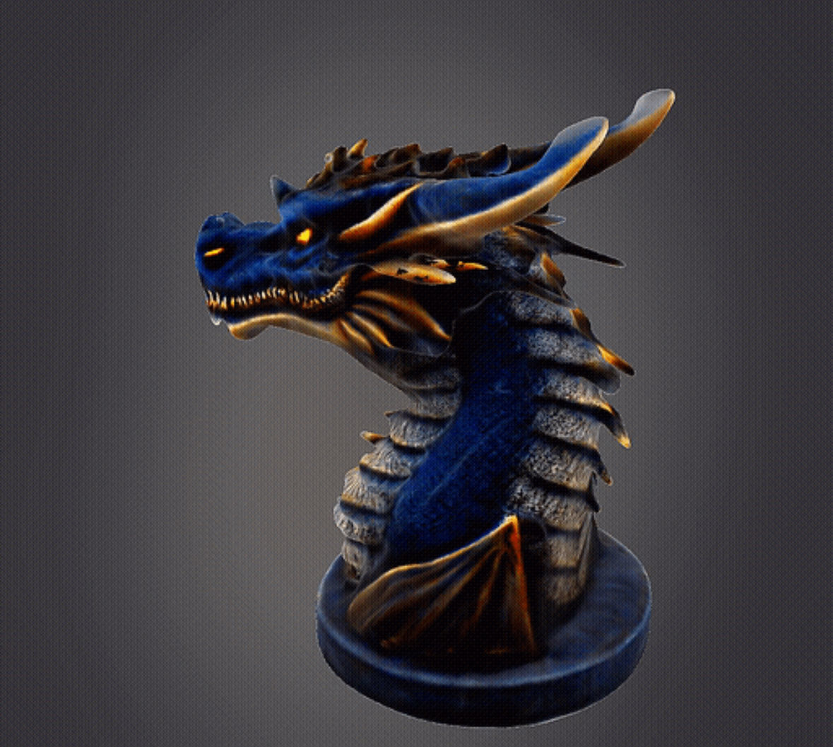 Dragon Bust 2 3D print model_2