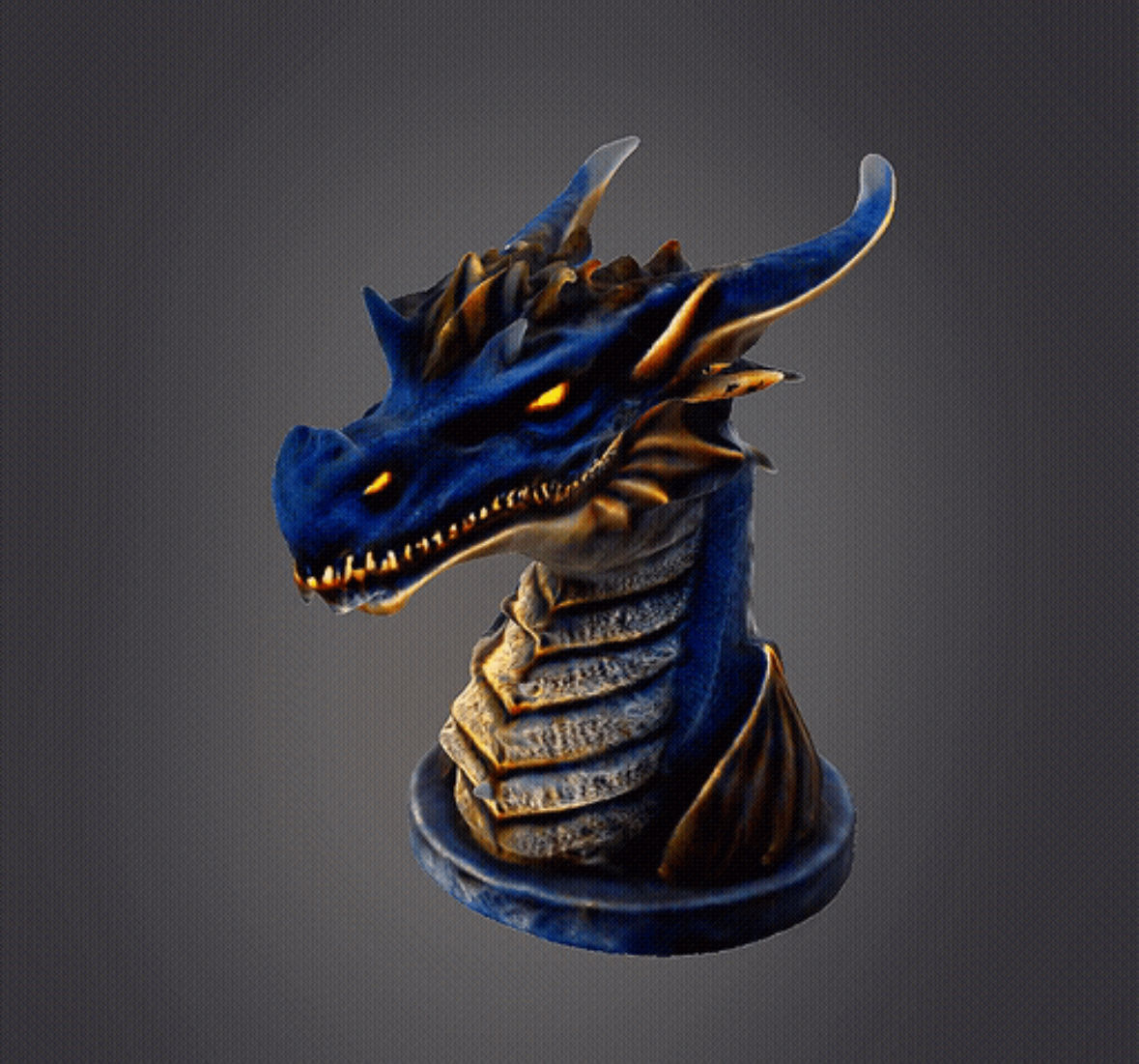 Dragon Bust 2 3D print model_5