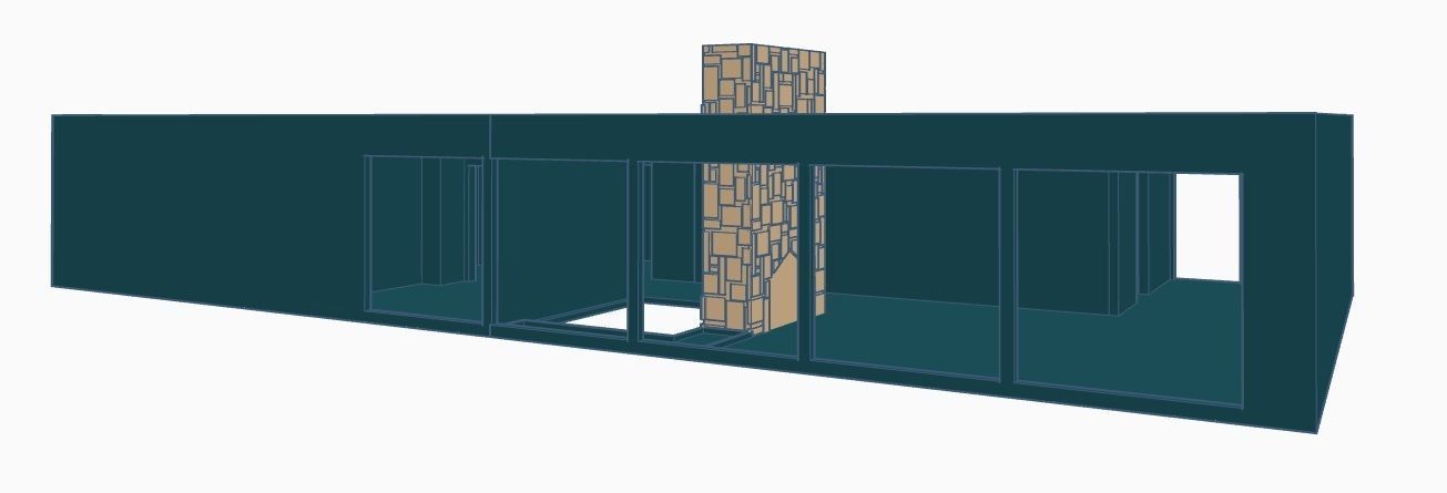 Contemporary Bi-Level Mid-Century House 1-64 S Scale  3D print model_11