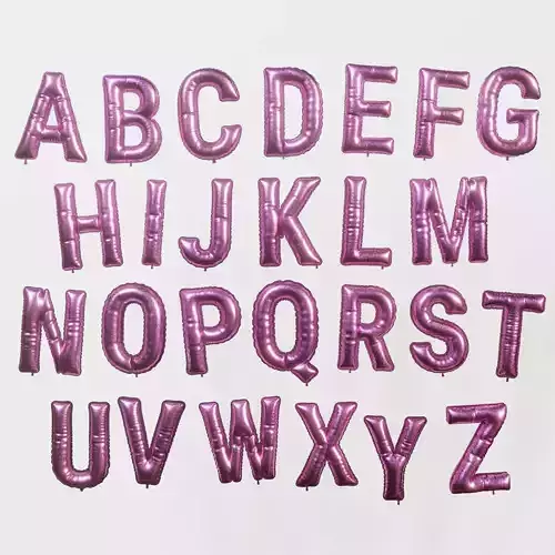 Balloons alphabet 5 colors