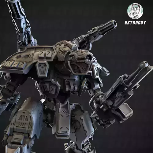 Battlingus Gigantus Titanus Poseable 100mm Approx Height 3D print model