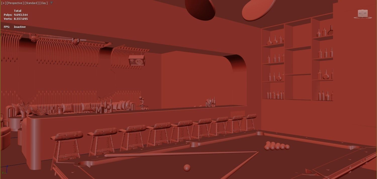 KTV Room- Night Club - Karaoke Room 3D model_5