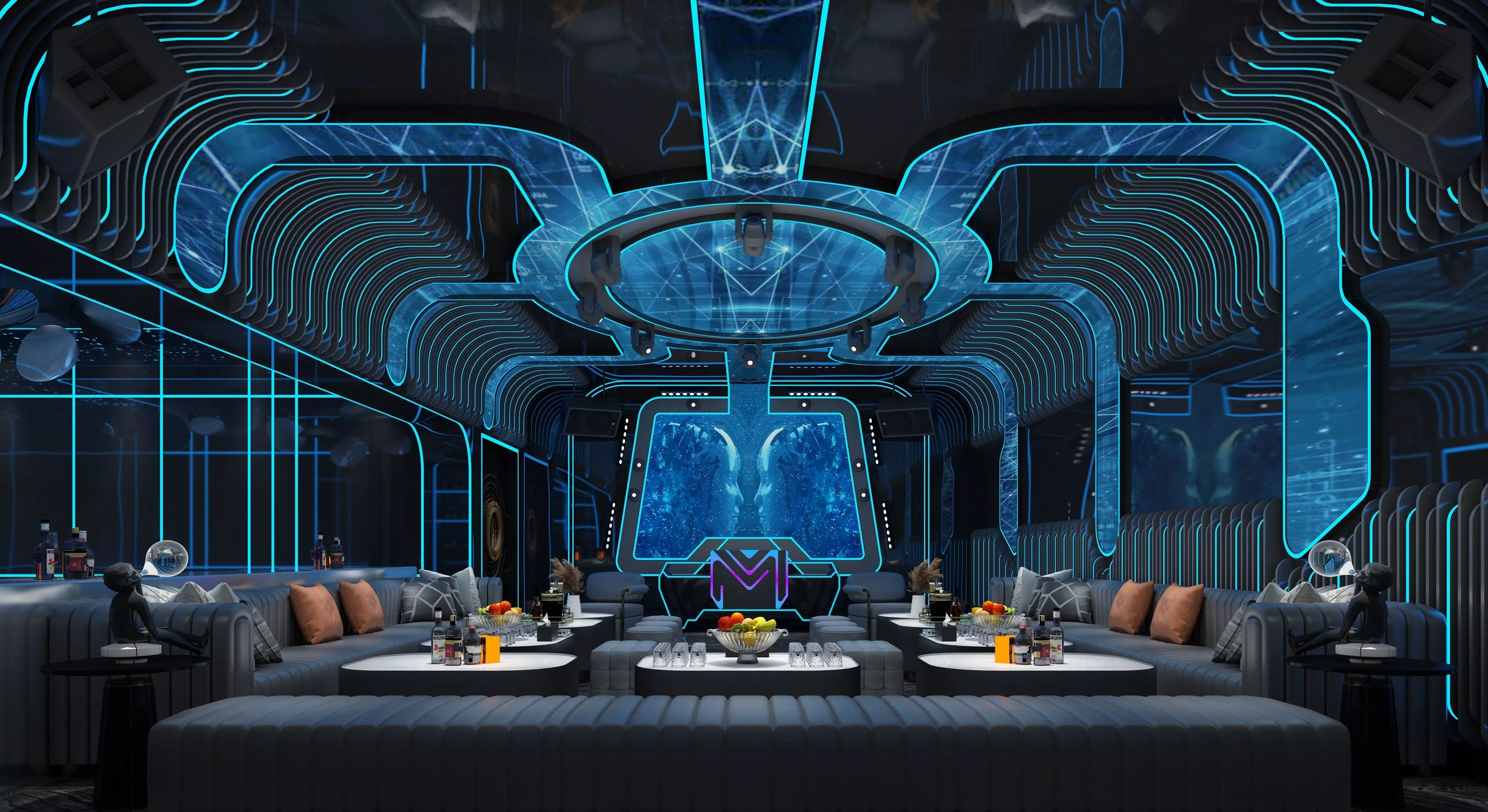 KTV Room- Night Club - Karaoke Room 3D model_0