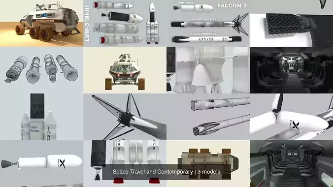 Space Travel and Contemporary 3D Model Collection