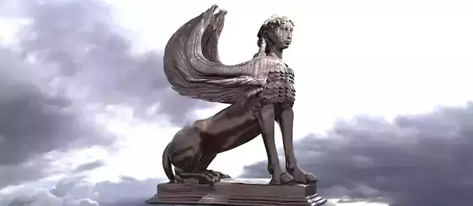 Egypt River Sphinx statue