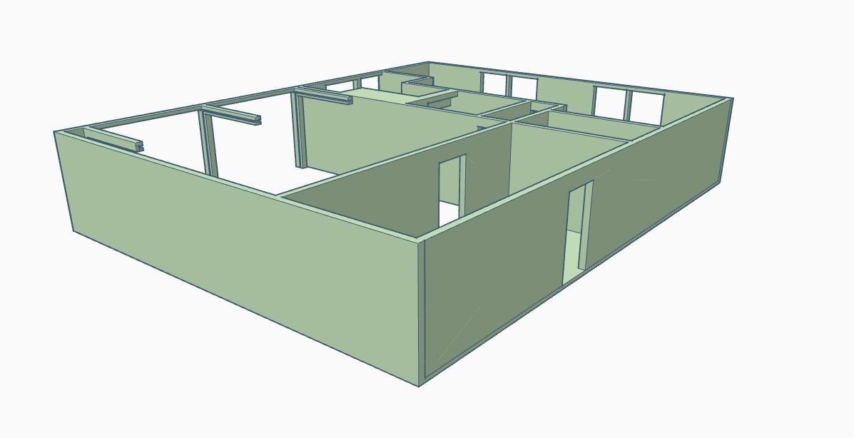 Mid-Century Bi-Level House 1-64 S Scale 3D print model_8