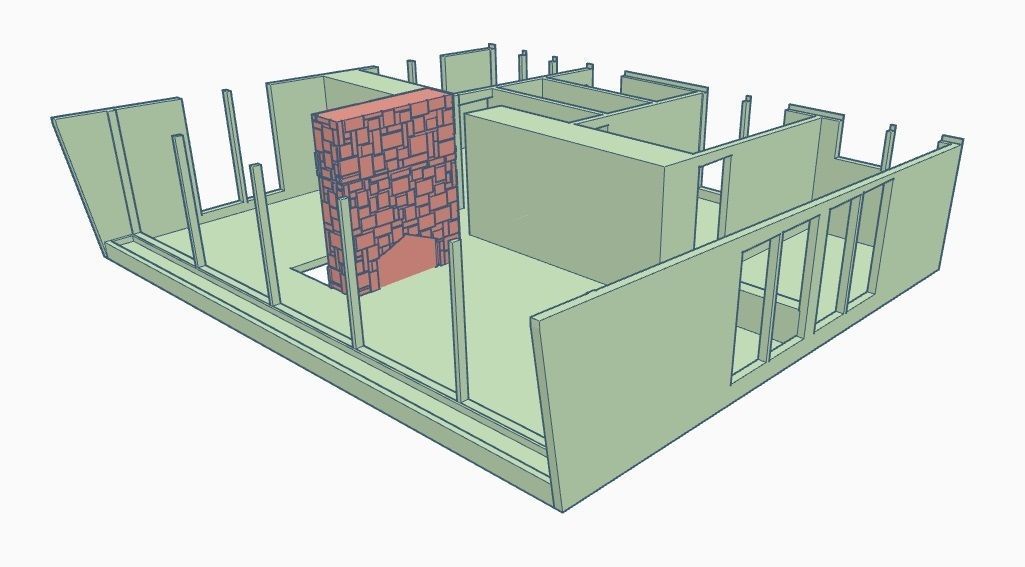 Mid-Century Bi-Level House 1-64 S Scale 3D print model_11